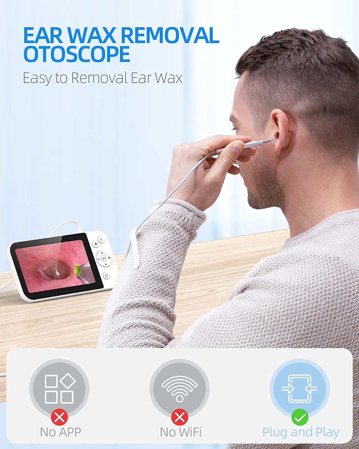 MS500 Digital Otoscope With Screen